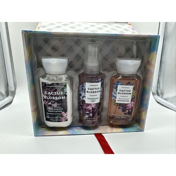Bath & Body Works CACTUS BLOSSOM Travel Love Gift Box Set Mist Gel Lotion New - Picture 5 of 7